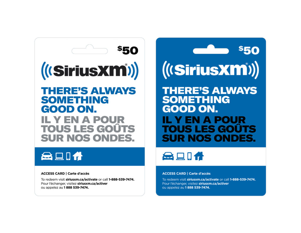 SiriusXM Canada Gift Card Redesign (2019) - CHARLES APPIAH